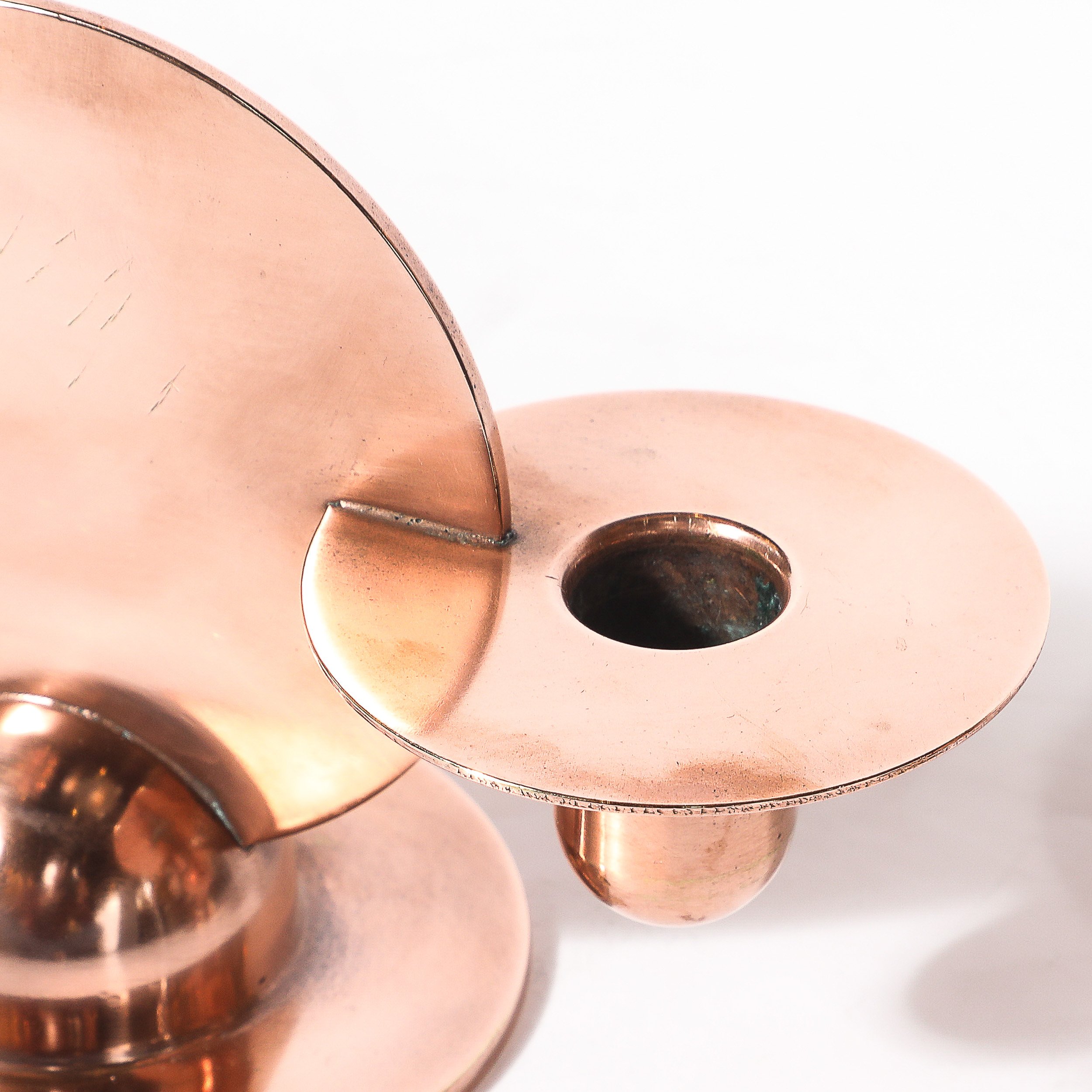 Pair of Classical Tiffany & Co. Crystal Candlestick Holders — High